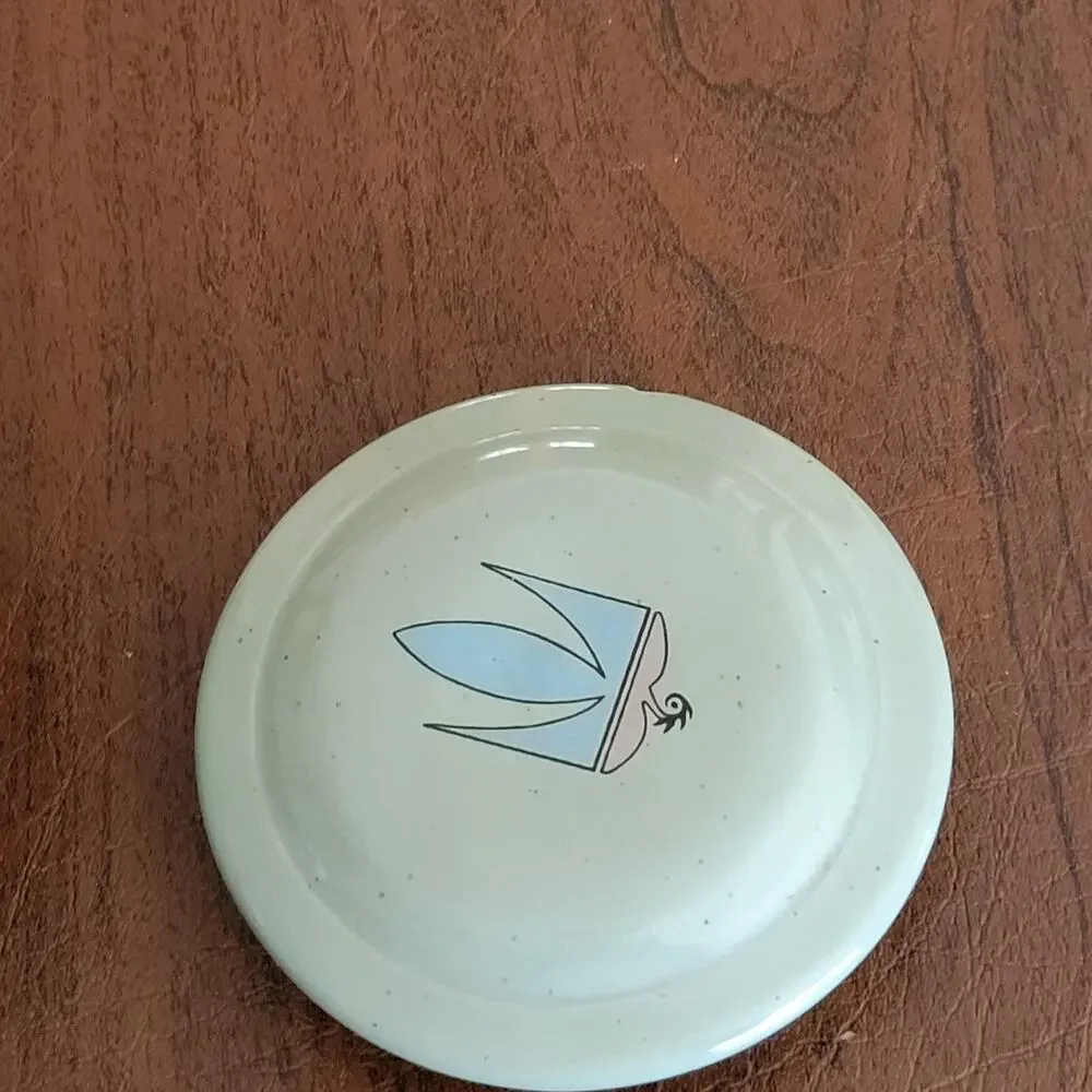 Vintage Native American stoneware pottery lidded bowl 1989